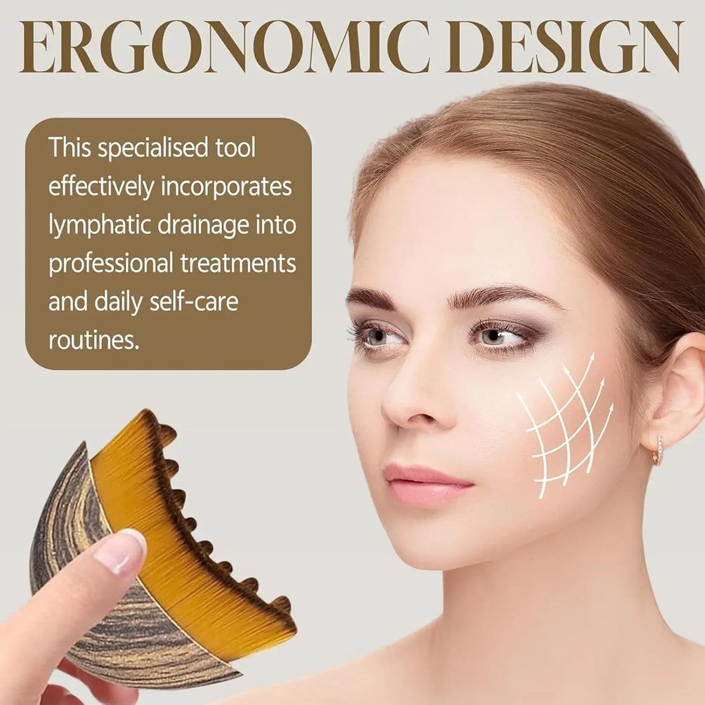 Soft Bristle Contoured Dry Facial Brush Home Spa Massage Tool For Facial Cleansing And Gentle Skin Exfoliation