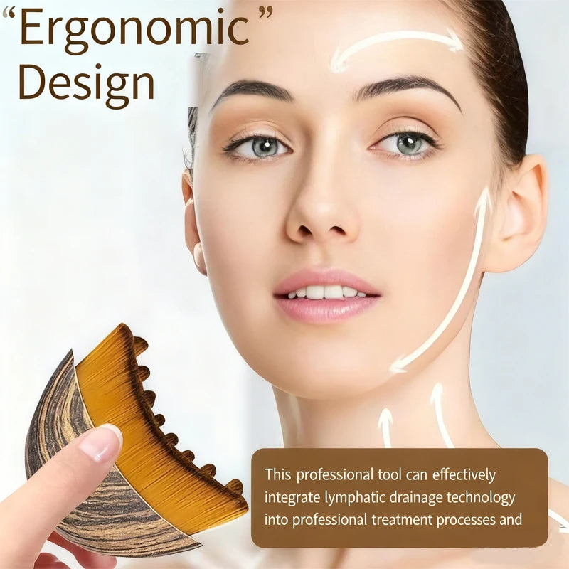 Soft Bristle Contoured Dry Facial Brush Home Spa Massage Tool For Facial Cleansing And Gentle Skin Exfoliation