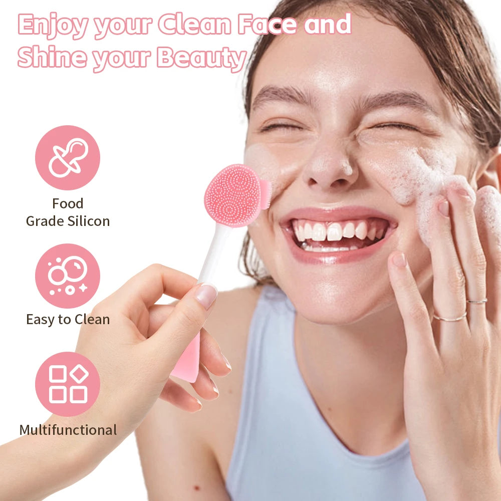 DualGlow™ 2-in-1 Silicone Facial Cleanser & Mask Tool