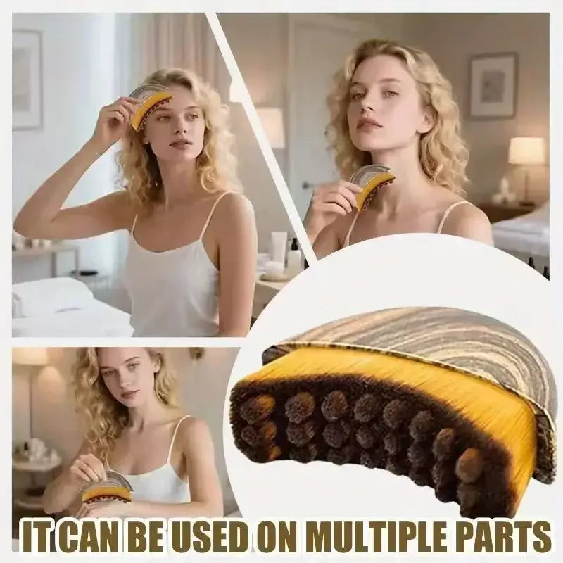 Soft Bristle Contoured Dry Facial Brush Home Spa Massage Tool For Facial Cleansing And Gentle Skin Exfoliation