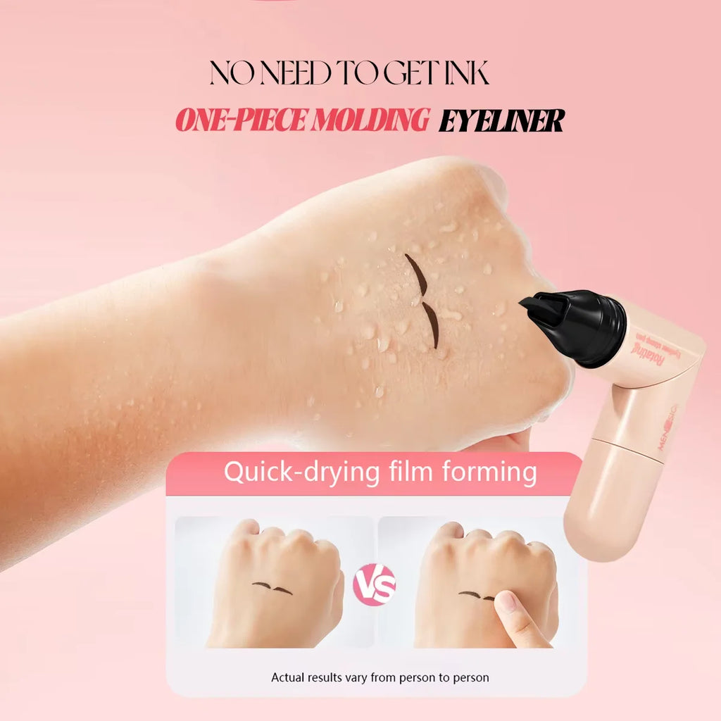 2 in 1 Rotating Eyeliner Stamp Smooth Waterproof Long Lasting Smudge Resistant Eyeliner