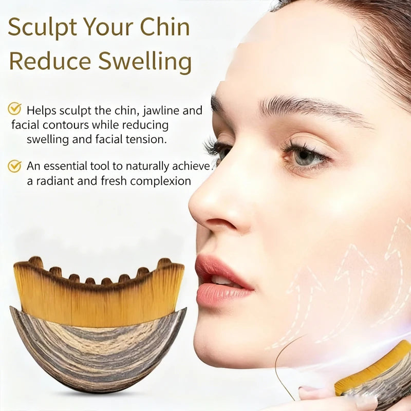 Soft Bristle Contoured Dry Facial Brush Home Spa Massage Tool For Facial Cleansing And Gentle Skin Exfoliation