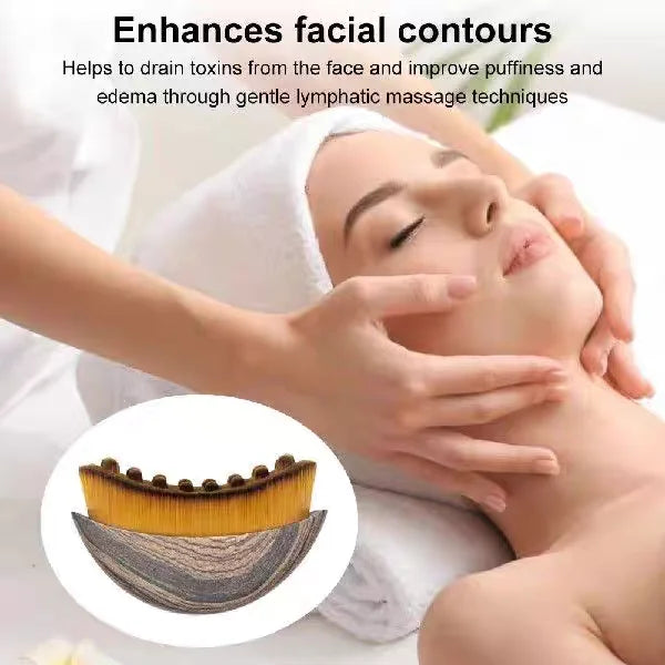 Soft Bristle Contoured Dry Facial Brush Home Spa Massage Tool For Facial Cleansing And Gentle Skin Exfoliation